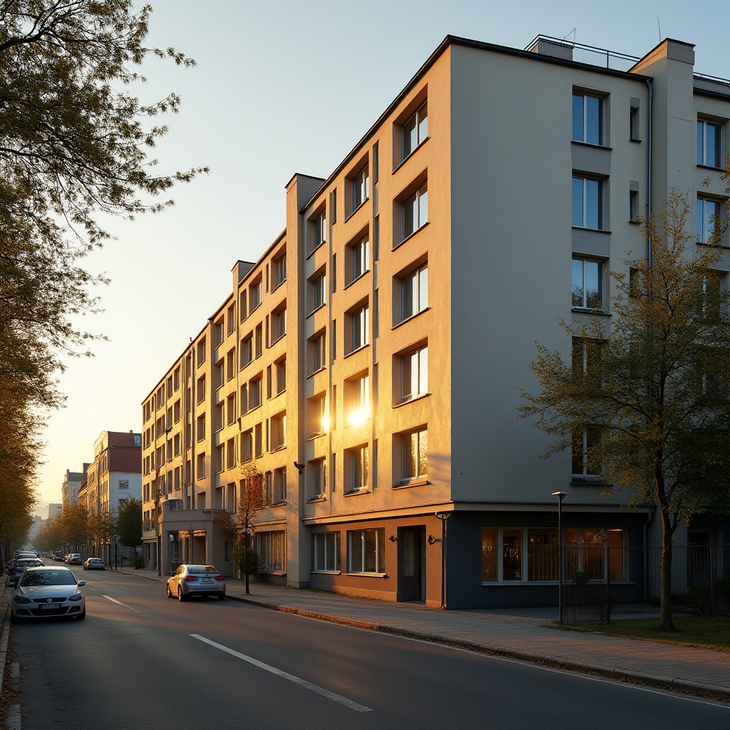 Fasada budynku w Gdańsku z czystymi oknami